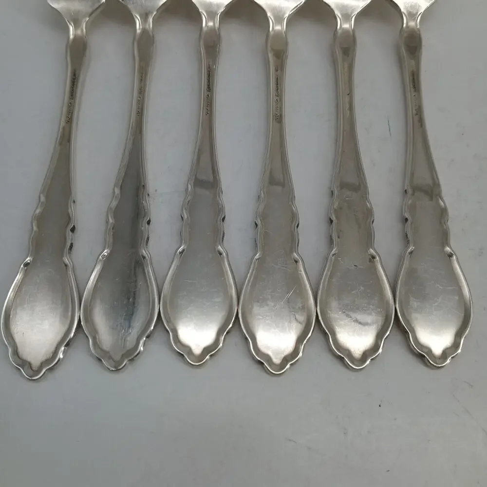 6X DF Rogers Oneida ALOUETTE Silverplate Dinner Forks 1978